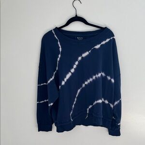 Athleta Navy Tie-Dye Sweatshirt